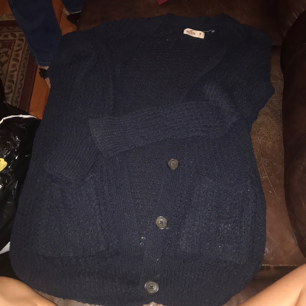 Blue Hollister knit cardigan